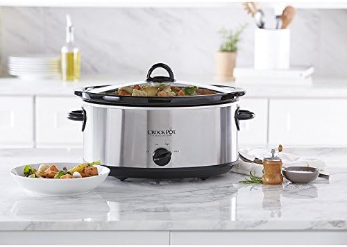 7 Quart Oval Manual Slow Cooker – Stainless Steel - Curated Catalog D1