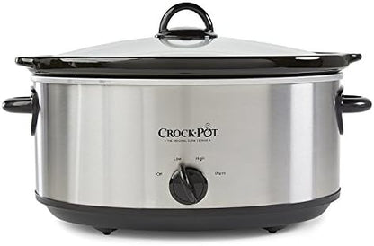 7 Quart Oval Manual Slow Cooker – Stainless Steel - Curated Catalog D1