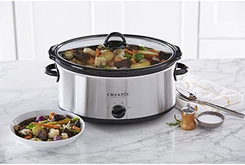 7 Quart Oval Manual Slow Cooker – Stainless Steel - Curated Catalog D1