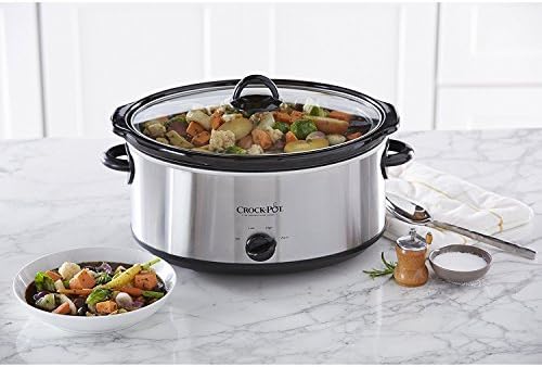 7 Quart Oval Manual Slow Cooker – Stainless Steel - Curated Catalog D1