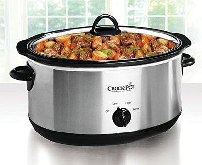 7 Quart Oval Manual Slow Cooker – Stainless Steel - Curated Catalog D1