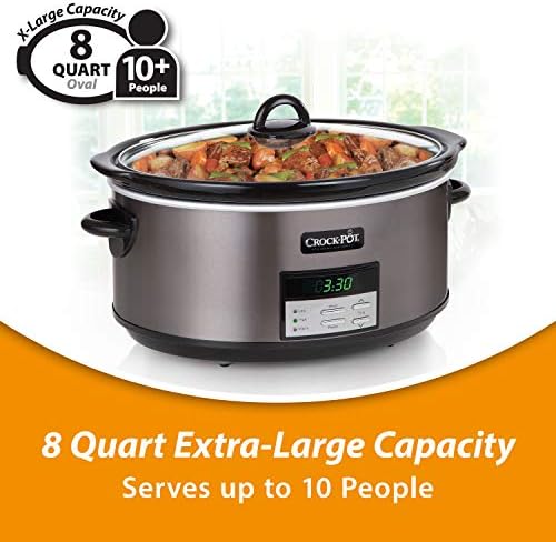 8 Quart Programmable Slow Cooker with Auto Warm - Curated Catalog X8