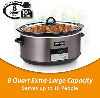8 Quart Programmable Slow Cooker with Auto Warm - Curated Catalog X8