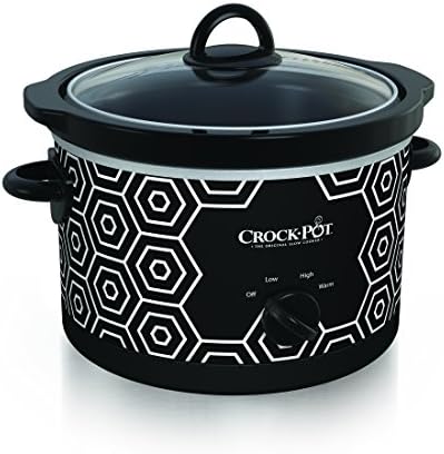 4.5 Quart Portable Slow Cooker – Black & White - Curated Catalog M2