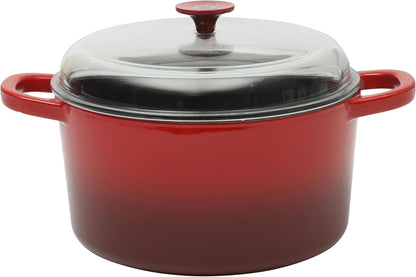 3 Quart Enameled Cast Iron Dutch Oven – Aqua - Curated Catalog G4