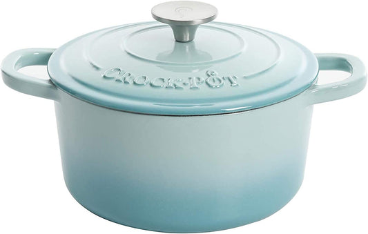 3 Quart Enameled Cast Iron Dutch Oven – Aqua - Curated Catalog G4