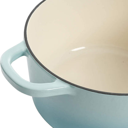 3 Quart Enameled Cast Iron Dutch Oven – Aqua - Curated Catalog G4