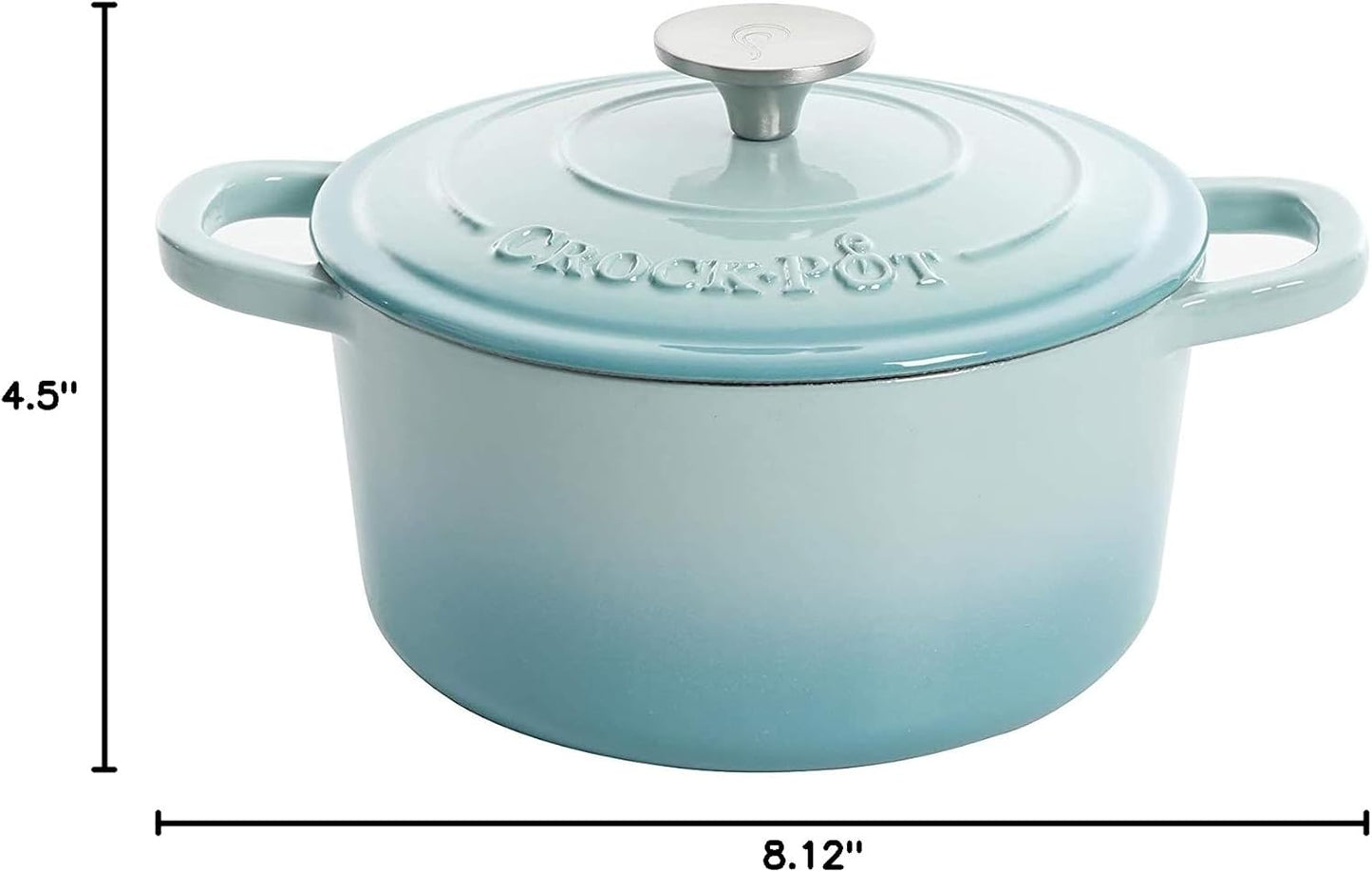 3 Quart Enameled Cast Iron Dutch Oven – Aqua - Curated Catalog G4