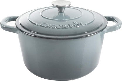 3 Quart Enameled Cast Iron Dutch Oven – Aqua - Curated Catalog G4