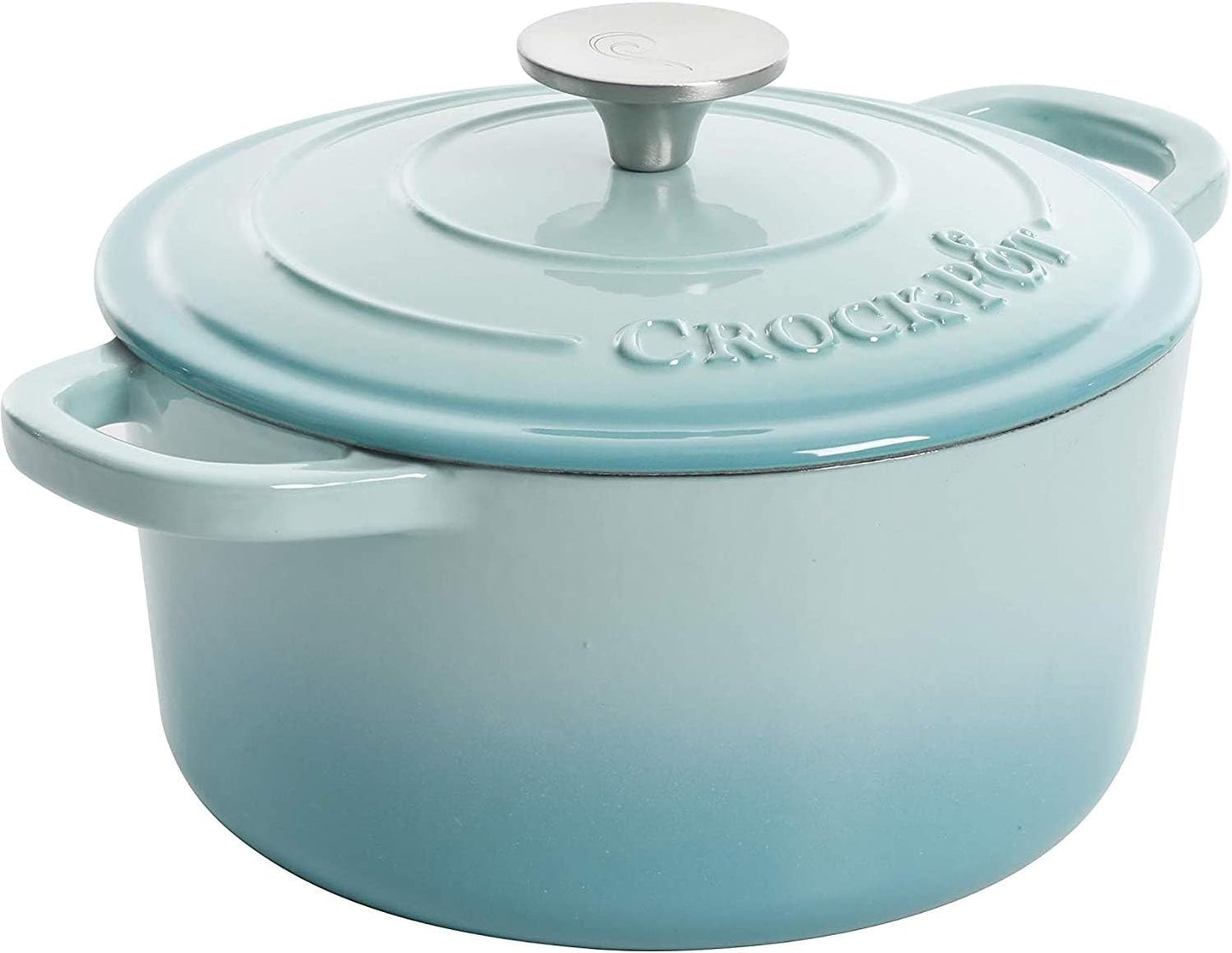 3 Quart Enameled Cast Iron Dutch Oven – Aqua - Curated Catalog G4